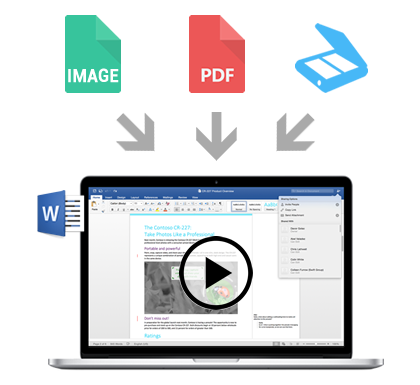 Conversion des images ou des PDF en documents Word